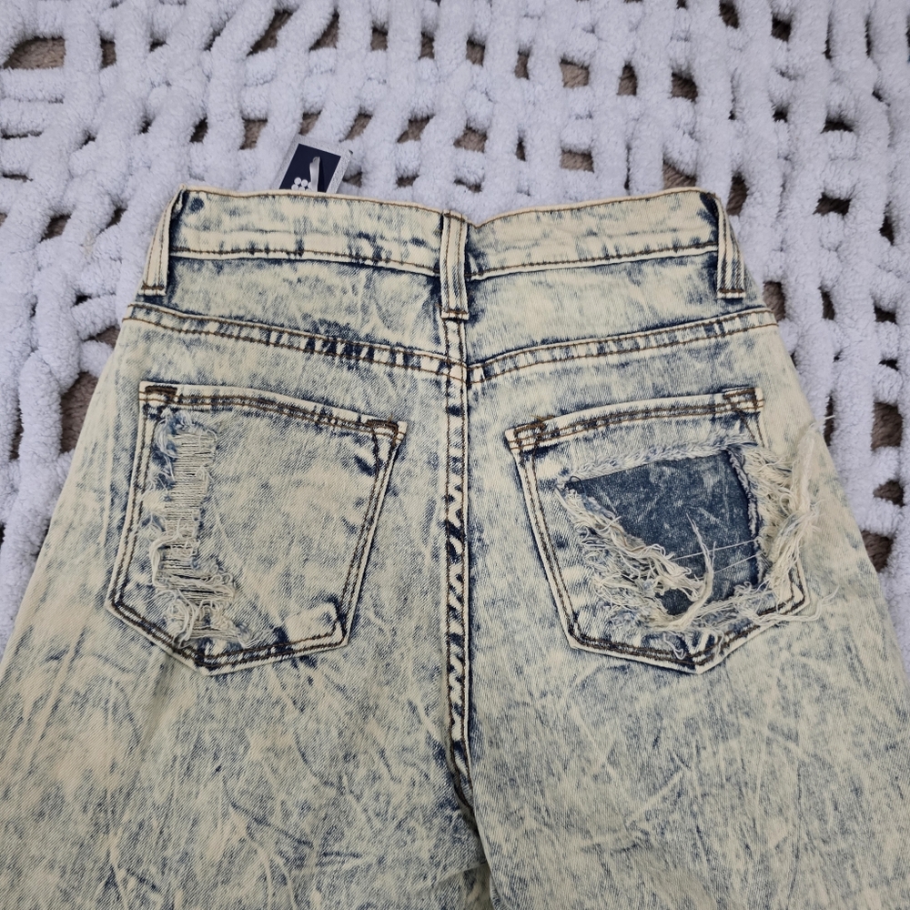 NWT Industrial Grunge Straight Leg Destroy Boyfriend Pants - Mineral Wash. Vtg